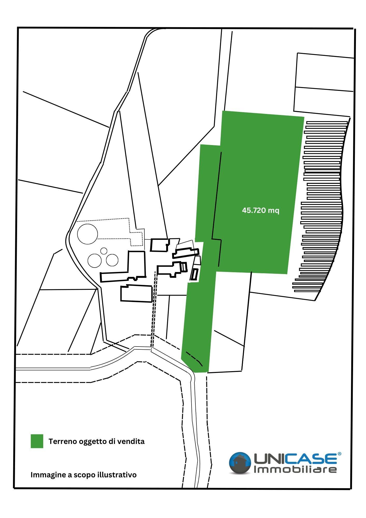estratto - Terreno agricolo Via Tetti Elia, 13, Revello - planimetria 1