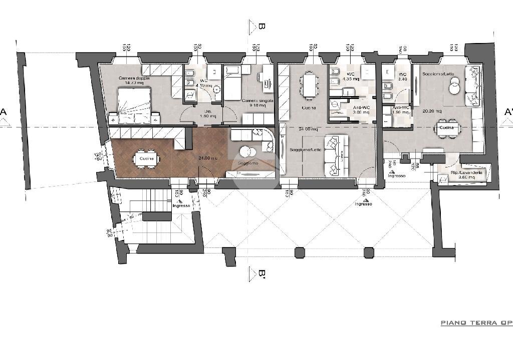 Casa semi indipendente Via Colonnello Ansaldi, Cervere - planimetria 1