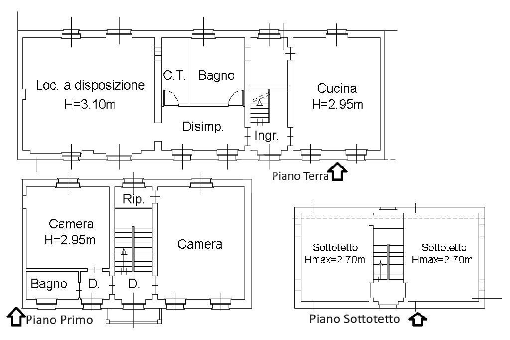 Villa Via Livorno Ferraris, Bianzè - floor plans 1