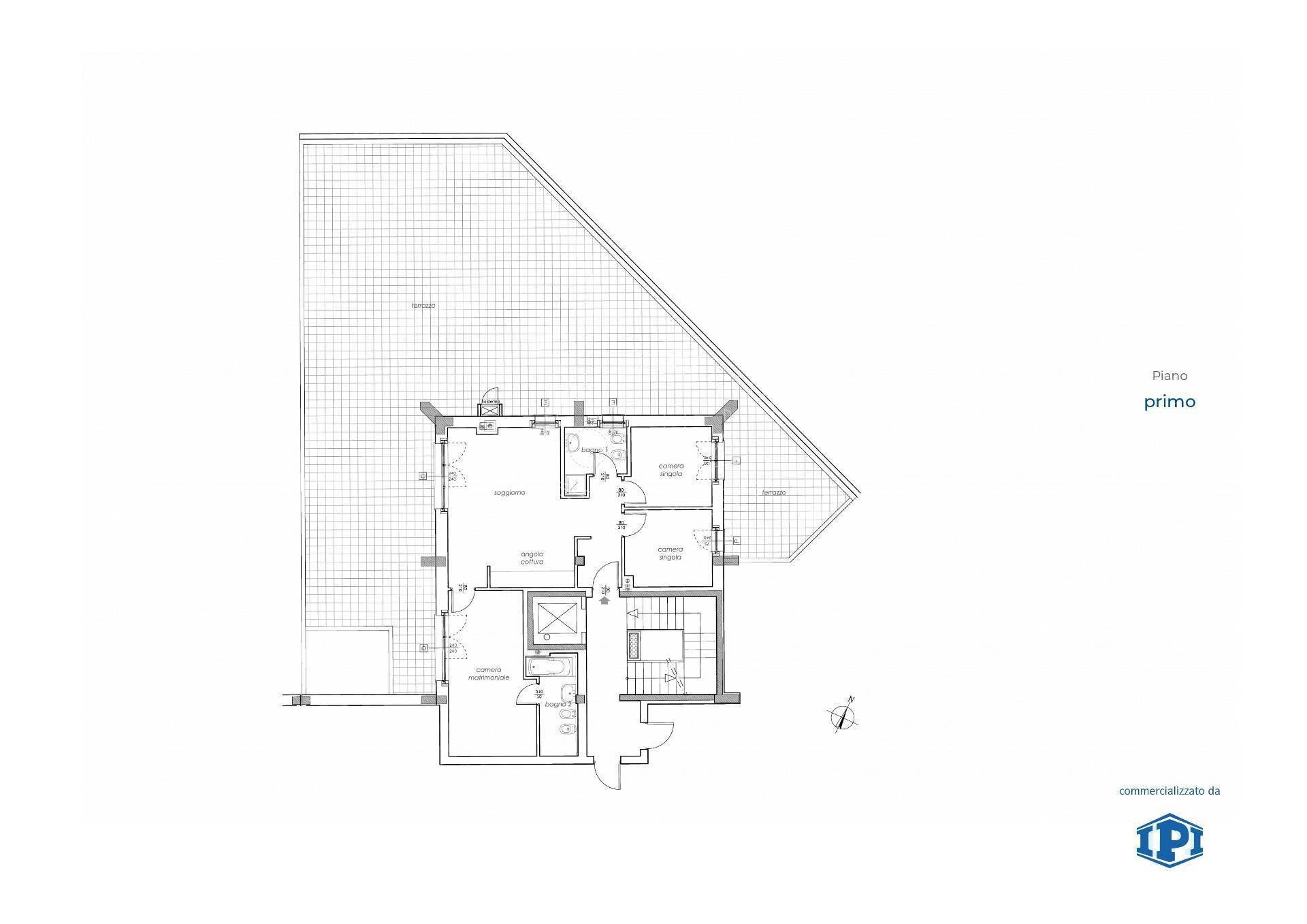Quadrilocale Via Luigi Cibrario, Genova (zona Sestri Ponente) - planimetria 1
