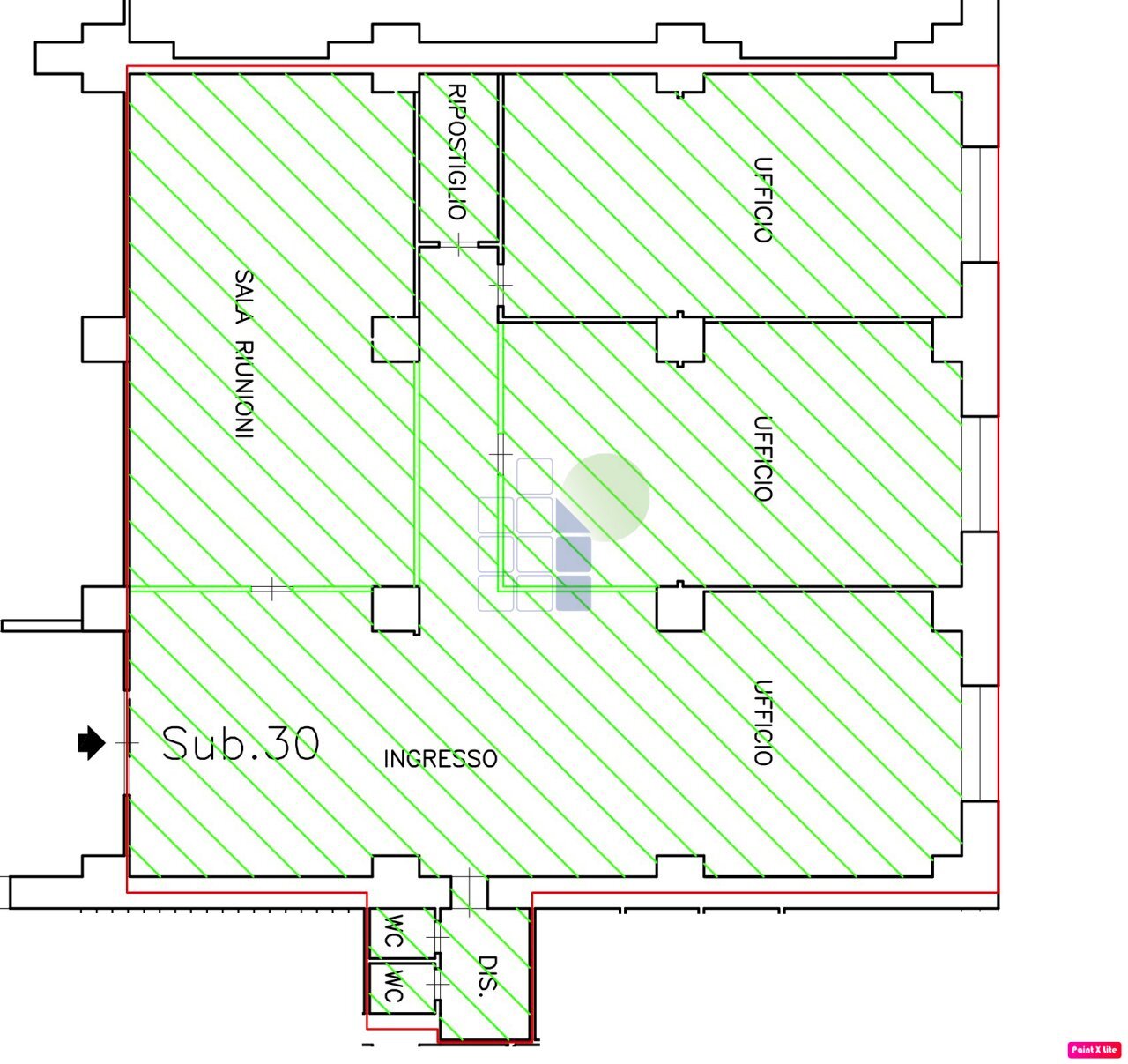 PLANIMETRIA - Ufficio Scali Cerere 3, Livorno - planimetria 1