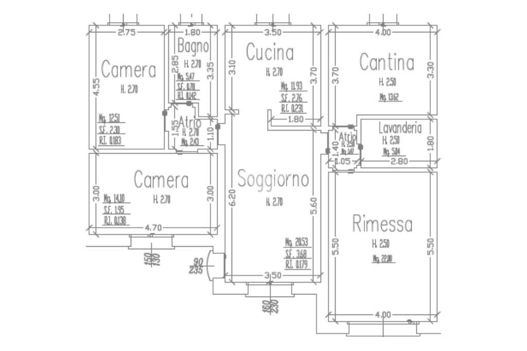Porzione di casa Via Anita Riberio, Mirandola - planimetria 1