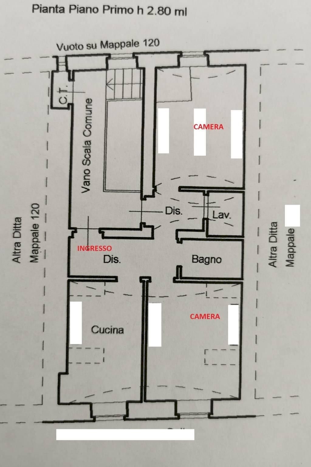 Three-room apartment Mondovì - floor plans 1