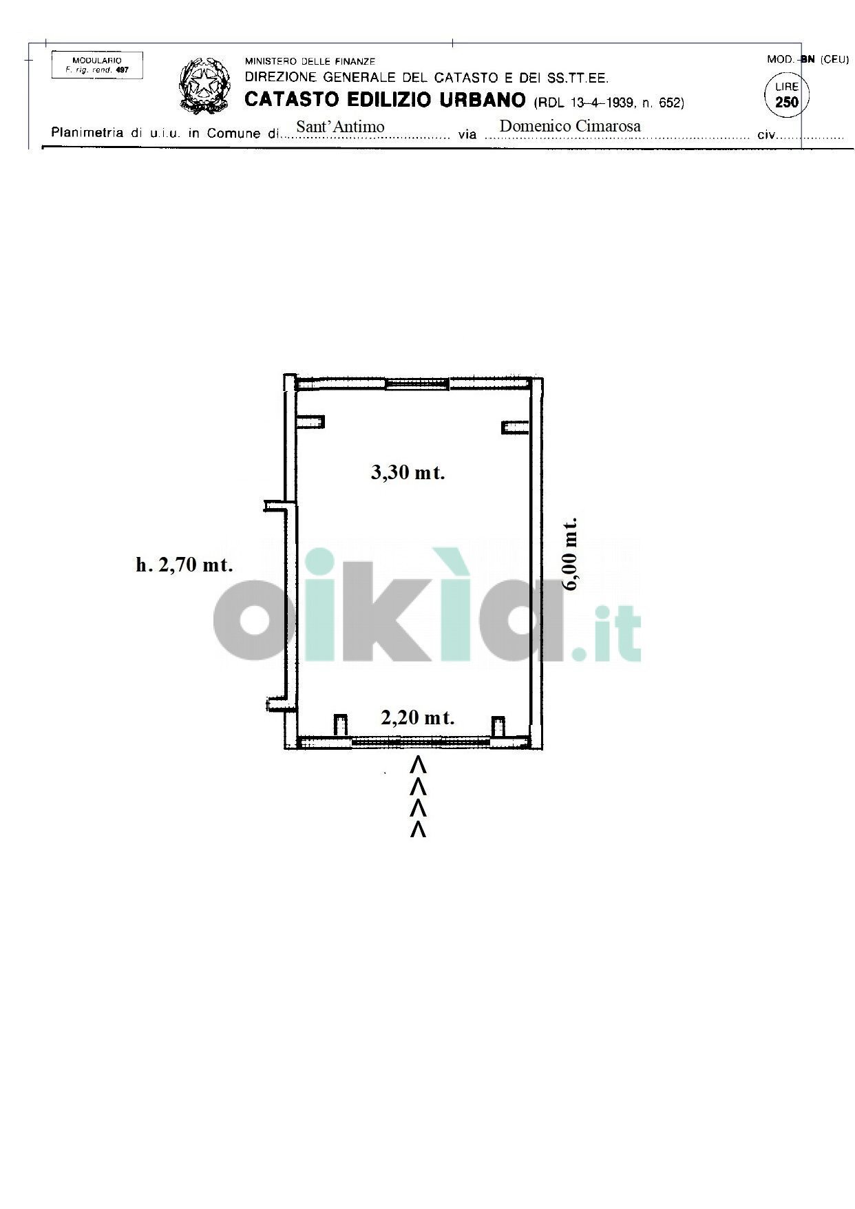 Box Via Domenico Cimarosa, Sant'Antimo - planimetria 1