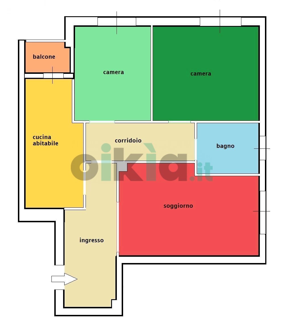 Trilocale Via Alfonso Cossa 29, Milano (zona Quartiere Forlanini) - planimetria 1