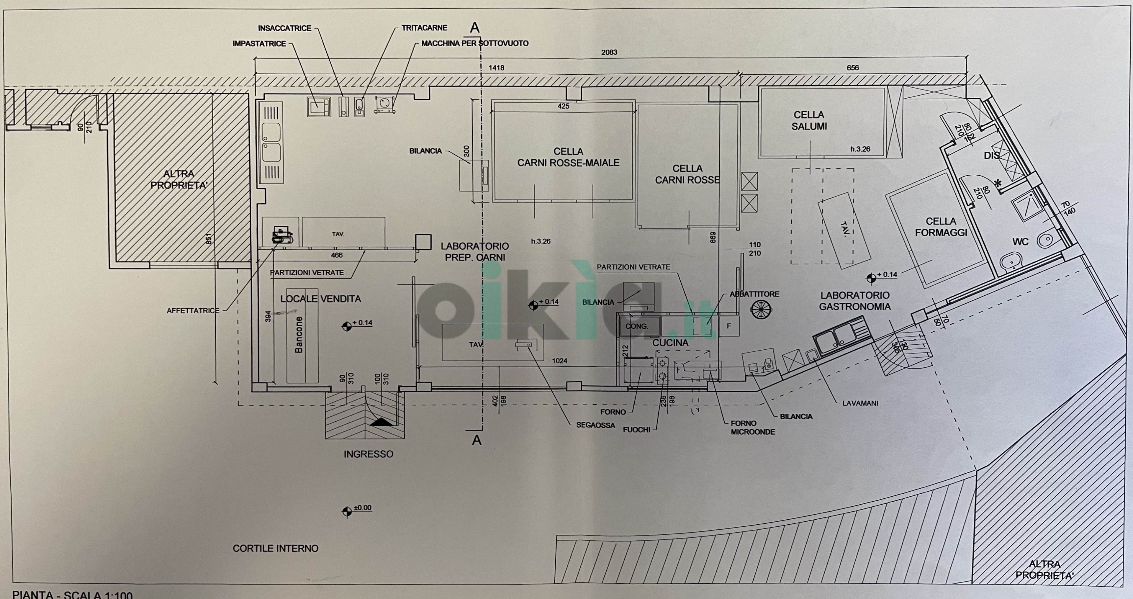 Butcher - Delicatessen piazza Bengasi 18, Torino (neighborhood Mirafiori Sud - V. onorato vigliani) - floor plans 1
