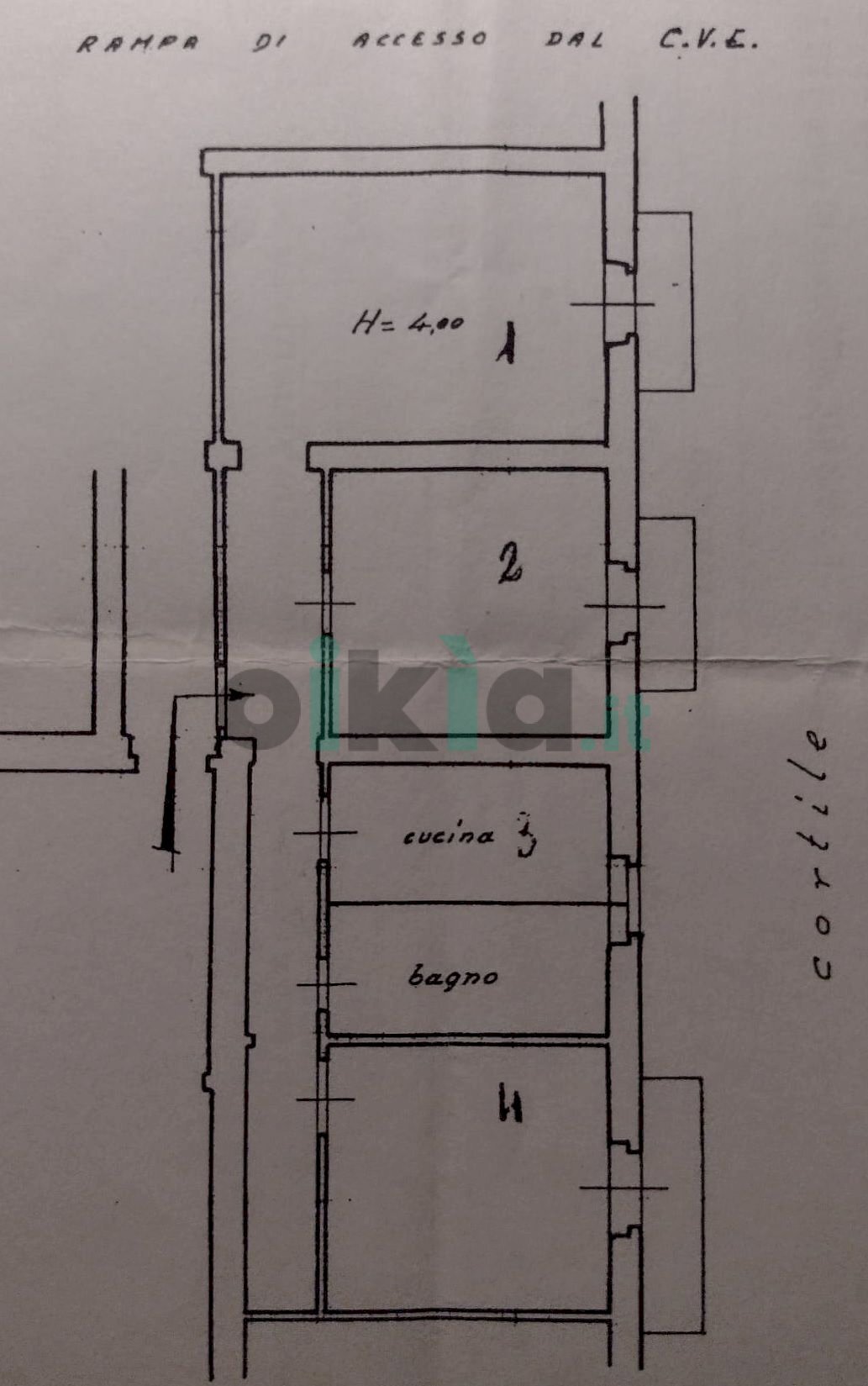 Appartamento via Fedro 5, Napoli (zona Mergellina) - planimetria 1