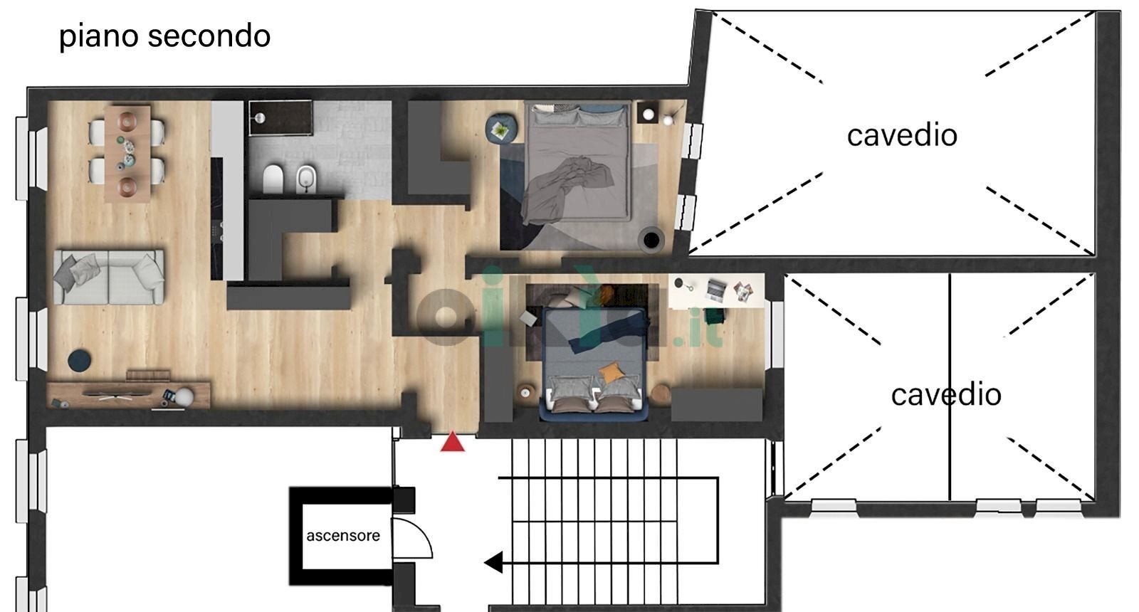 Trilocale corso adriano, Modena (zona Centro Storico) - planimetria 1