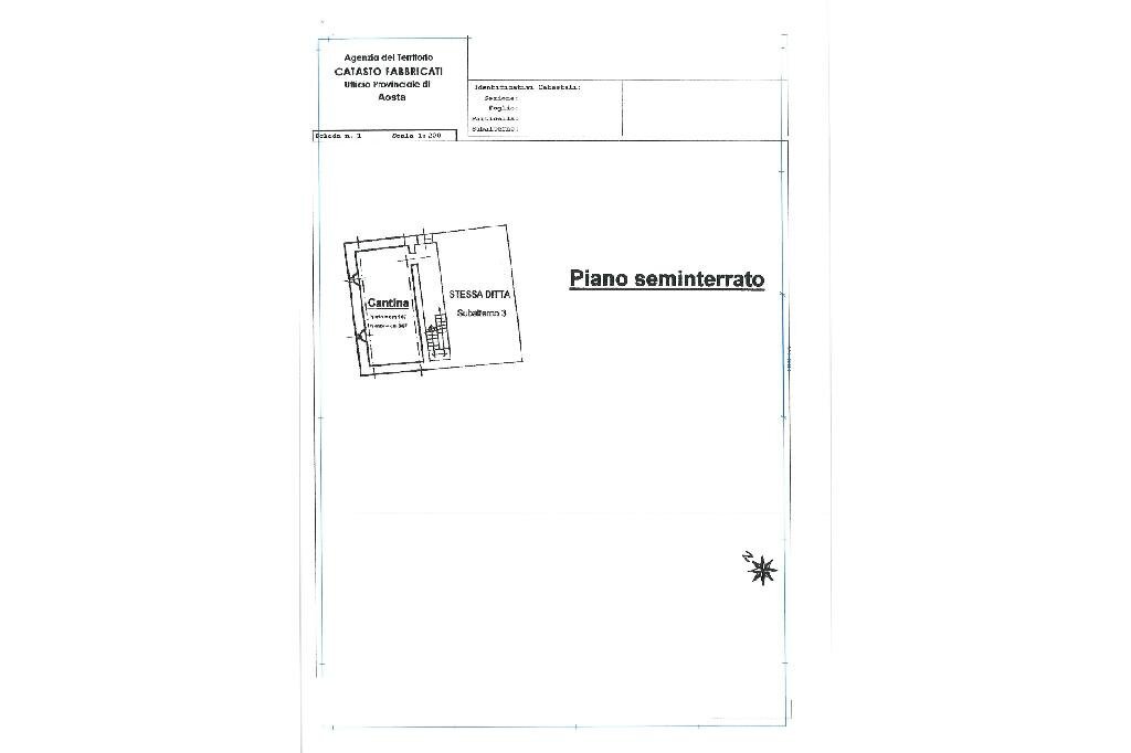 Rustico Località barche, Fénis - planimetria 1