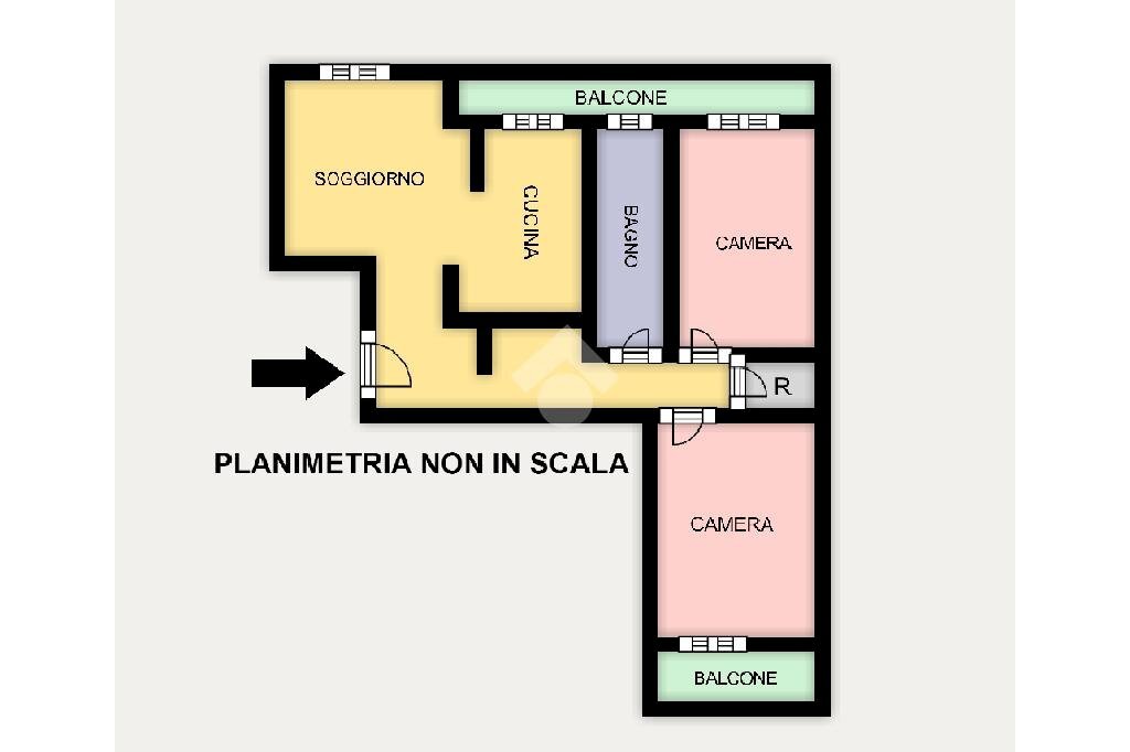 Appartamento Via Giambattista Gaulli, Genova (zona San Fruttuoso) - planimetria 1