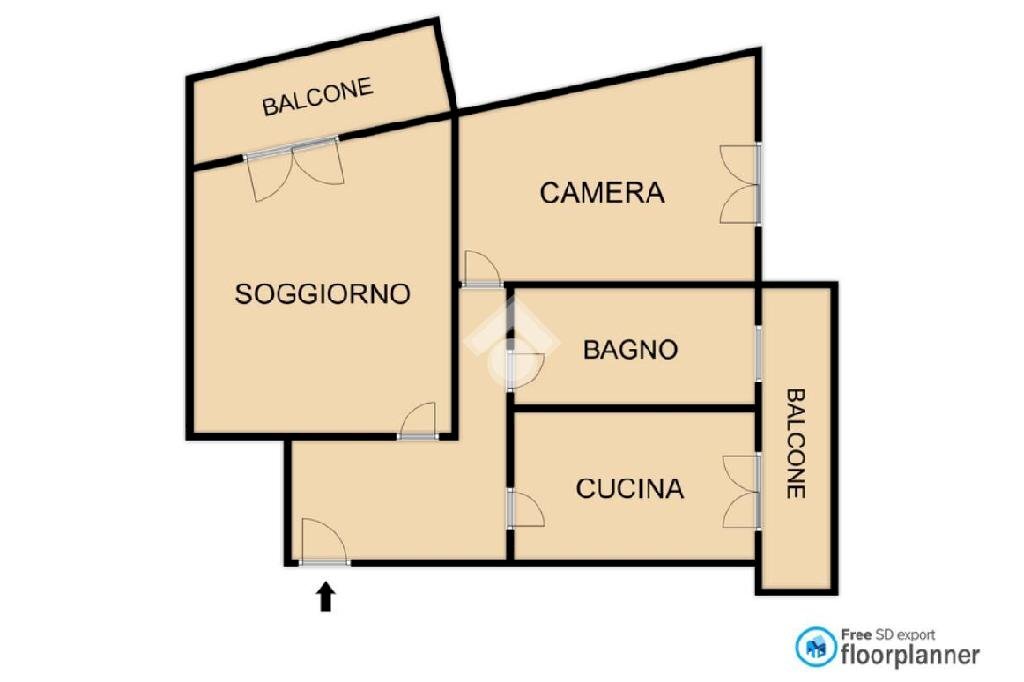 Trilocale Via Bruciati, Albissola Marina - planimetria 1
