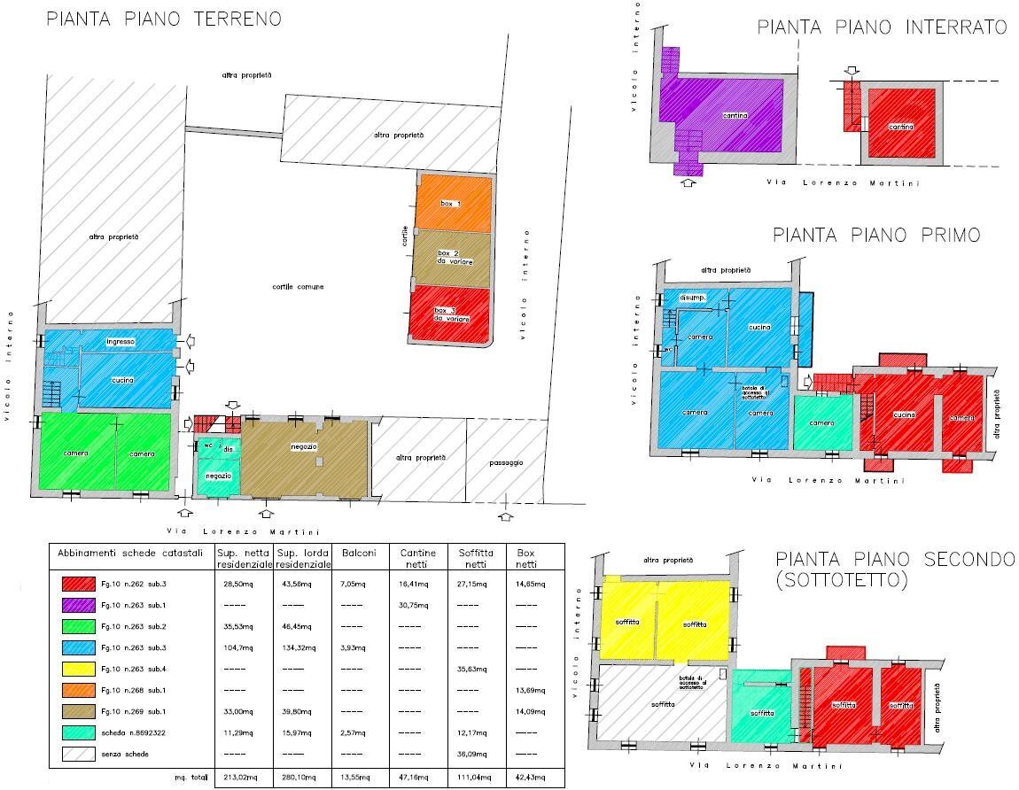 Independent house via Lorenzo Martini, Cambiano - floor plans 1