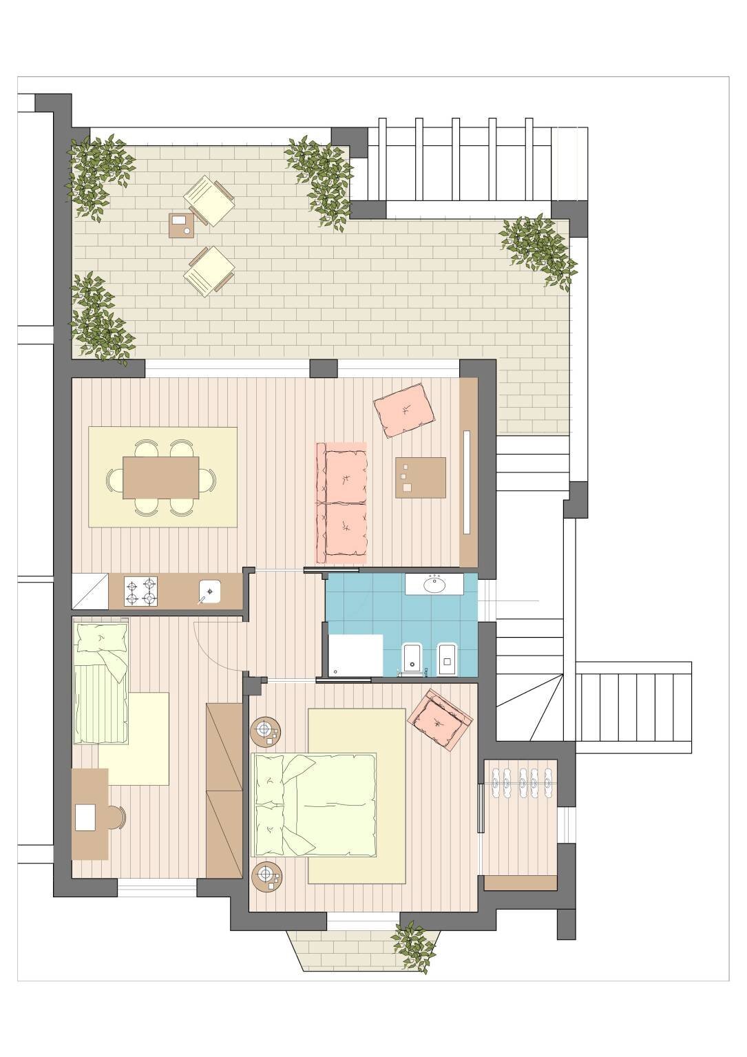 Trilocale via Piemonte, 55, Budoni - planimetria 1