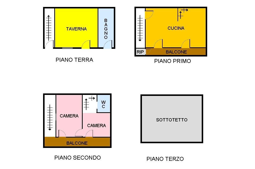 Rustic Via Marco Ferrarone, Miagliano - floor plans 1
