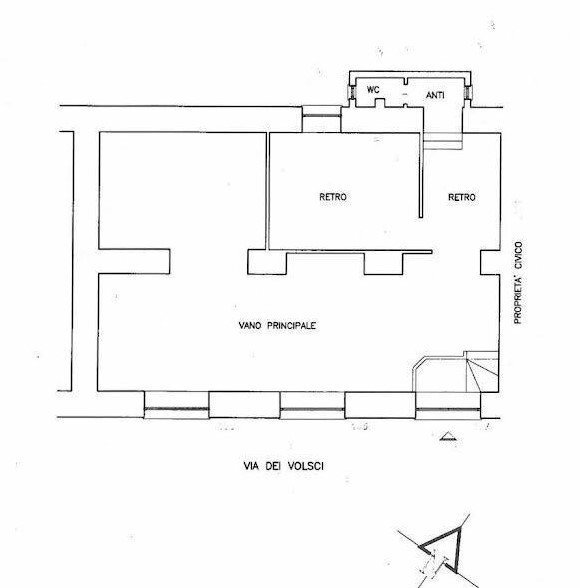 pl. via dei Volsci.jpg - Commercial Premises Via dei Volsci 105, Roma - floor plans 1