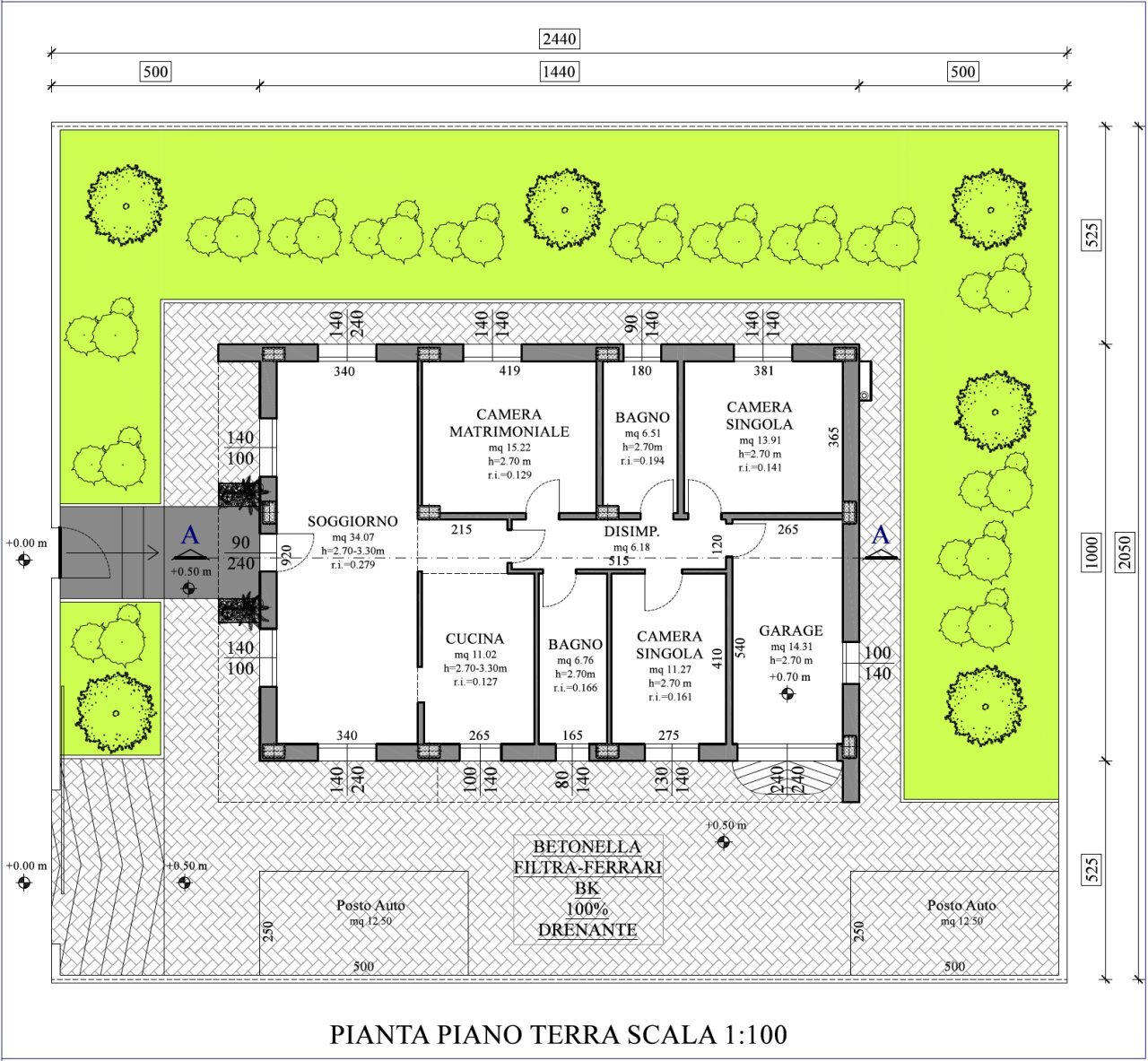 IR - Villa Via Ludovico Antonio Muratori 61, Cesena - planimetria 1