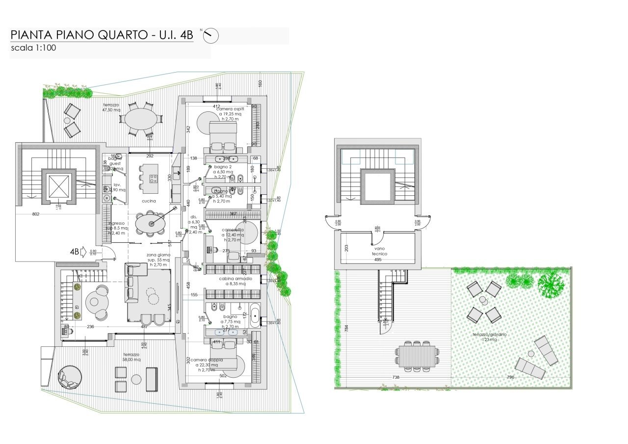 Piano 4-UI 4B - Attico Via Muzio Clementi 10, Monza - planimetria 1