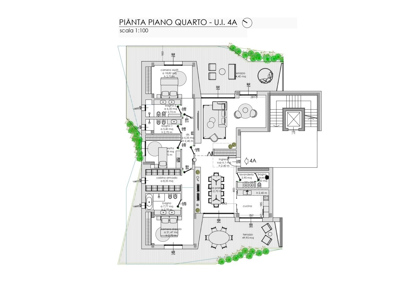 Piano 4-UI 4A - Attic Via Muzio Clementi 10, Monza - floor plans 1