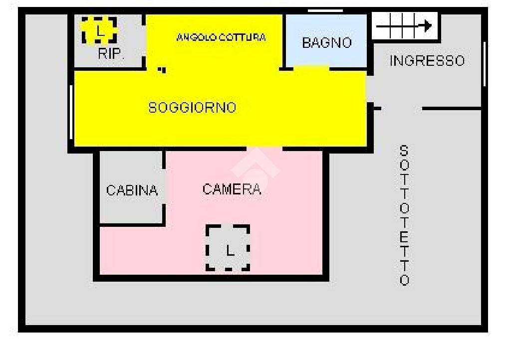 Mansarda Via Garibaldi, San Maurizio Canavese - planimetria 1