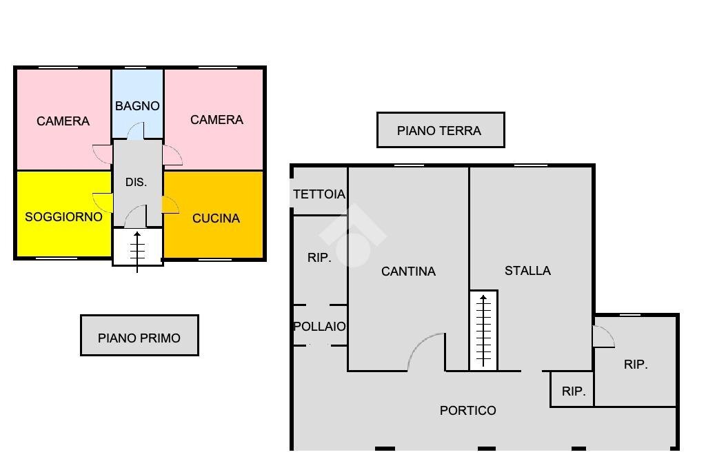 Rustico Via delle Valli, Santarcangelo di Romagna - planimetria 1