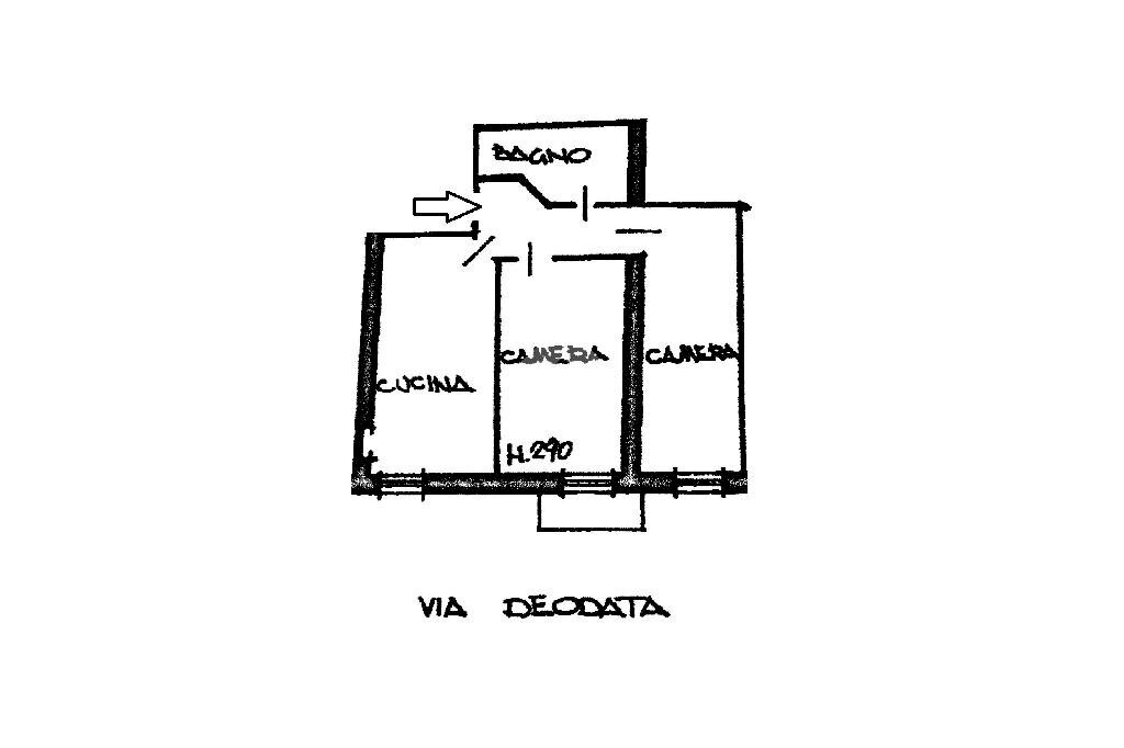 Trilocale Via deodata, Saluzzo - planimetria 1