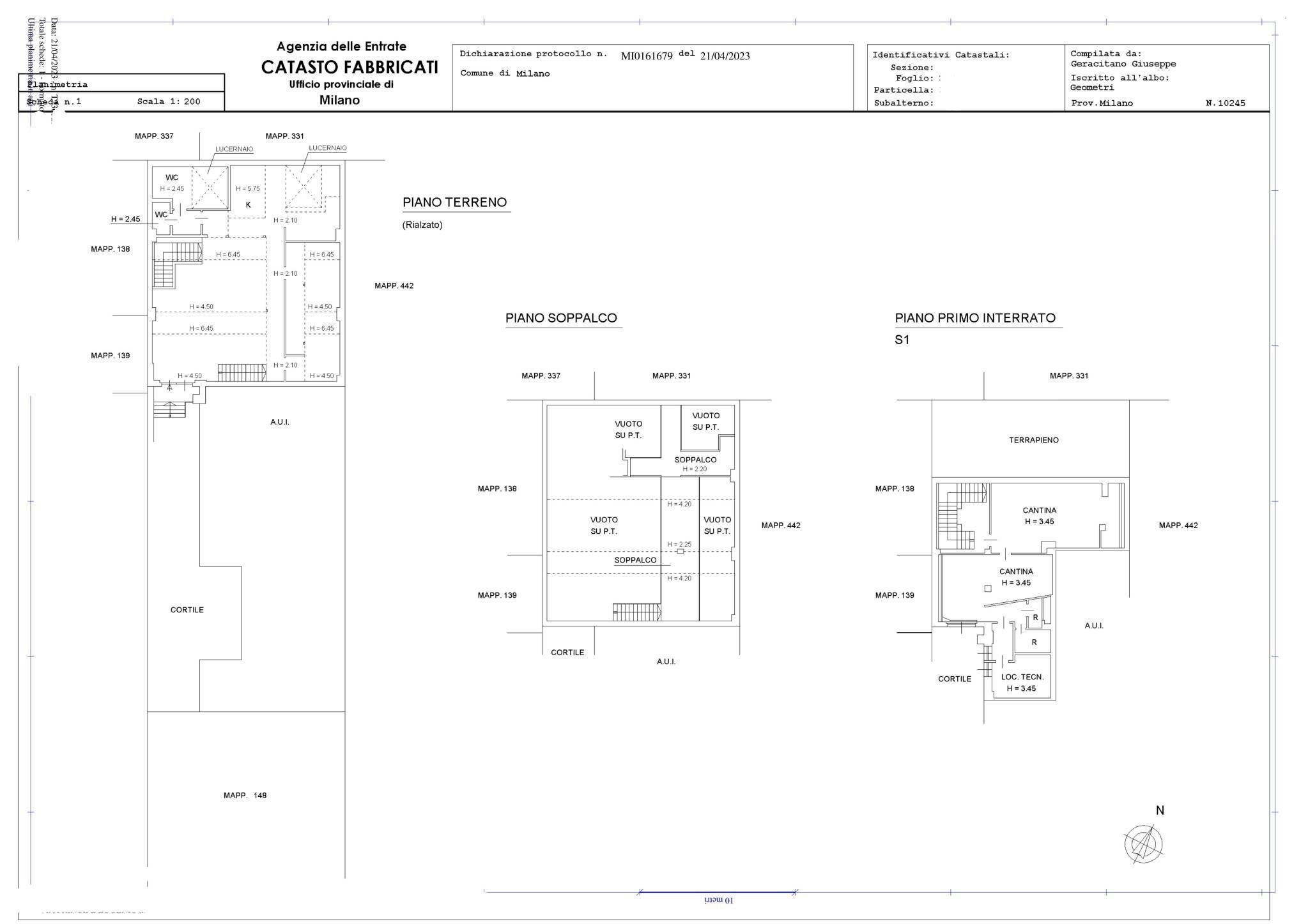 Loft via Domenico Cucchiari, Milano - floor plans 1