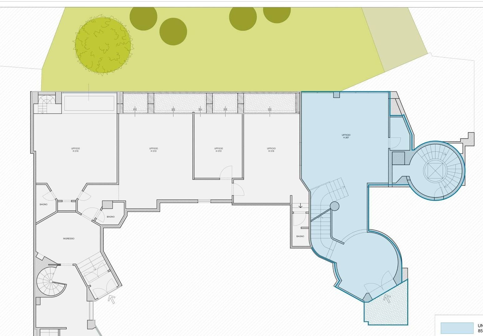 Ufficio via dell'Annunciata, Milano - planimetria 1