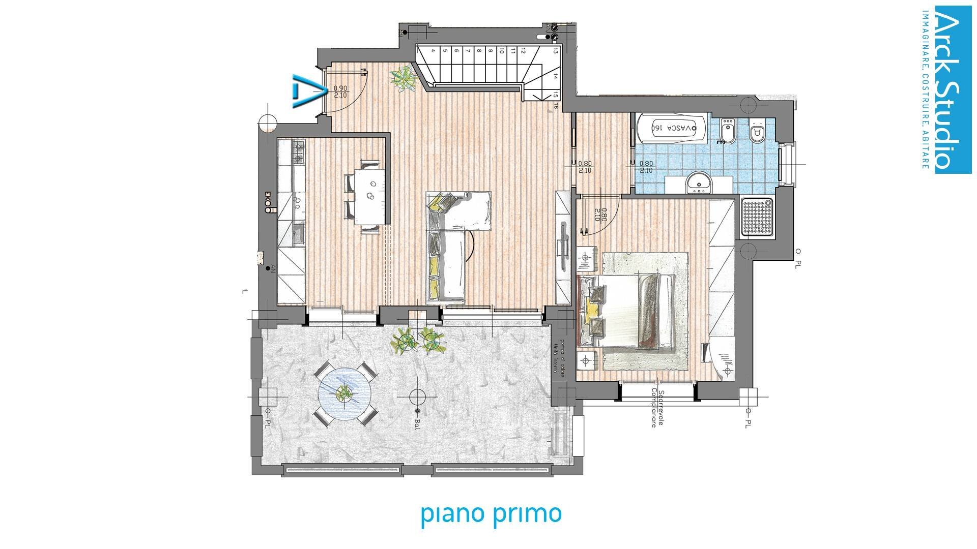 Apartment via Nino Bixio s.n.c, Inzago - floor plans 1