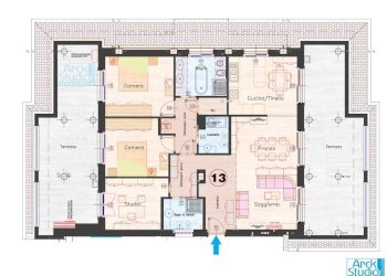 Planimetria - Attico via Santa Maria Goretti, 12, Inzago - foto 28