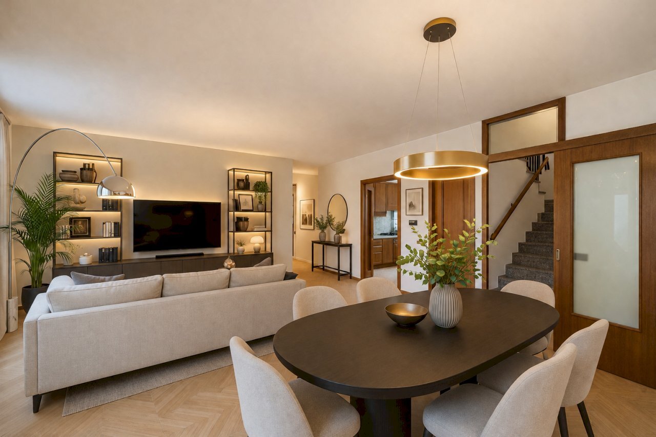 rendering soggiorno - Villa a Schiera Via E. Toti 6, Laveno-Mombello - foto 2