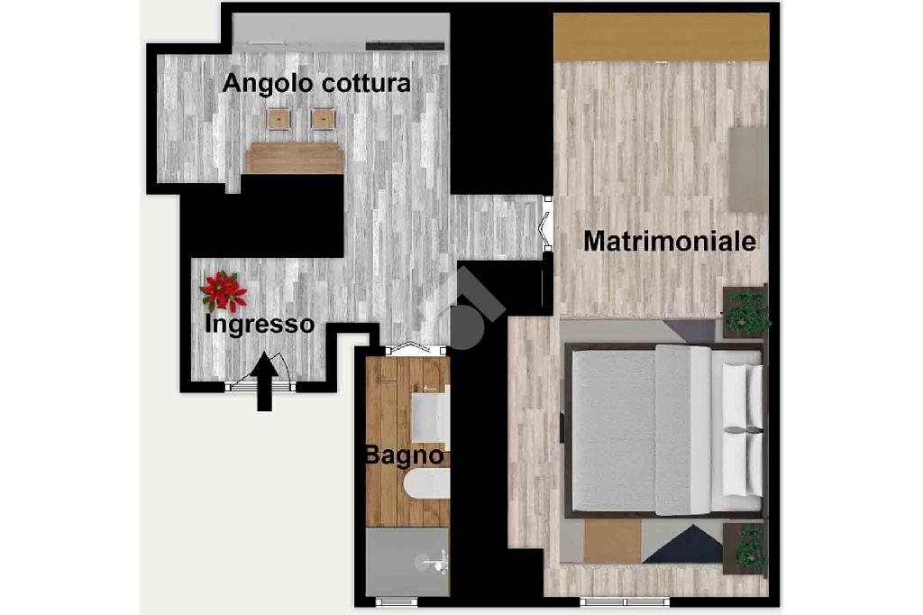 Bilocale Vico del Duca, Genova (zona Centro Storico) - planimetria 1