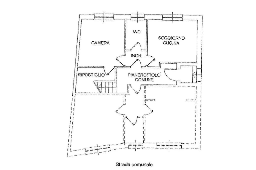 Two-room apartment Via Ponte Dora, Strambino - floor plans 1
