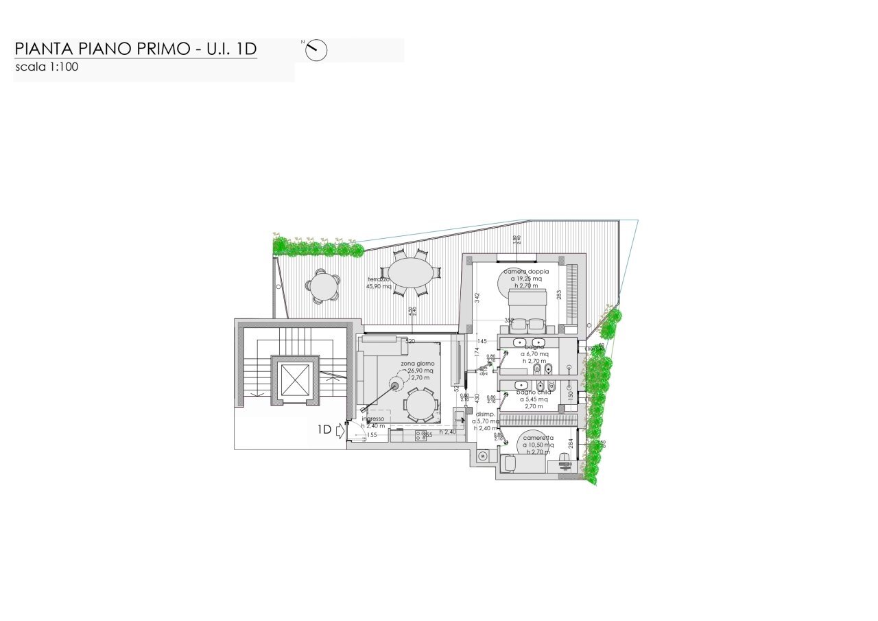 planimetria UI 1D - Appartamento Via Muzio Clementi 10, Monza - planimetria 1