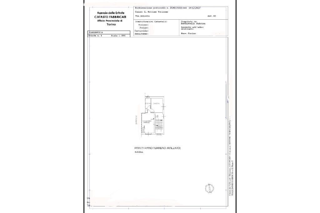 Semi-detached house Via Ludovico Ariosto, Settimo Torinese - floor plans 1