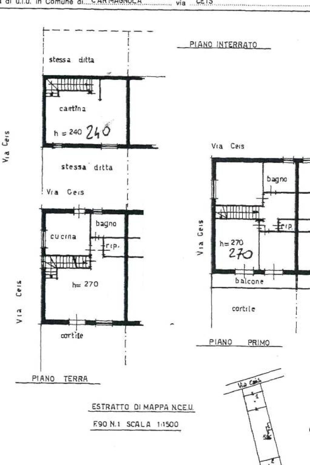 Villa via Ceis, 35, Carmagnola - planimetria 1