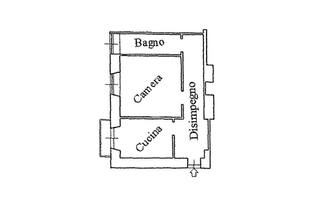 Bilocale piazza Giuseppe Grandi, 4, Milano - planimetria 1