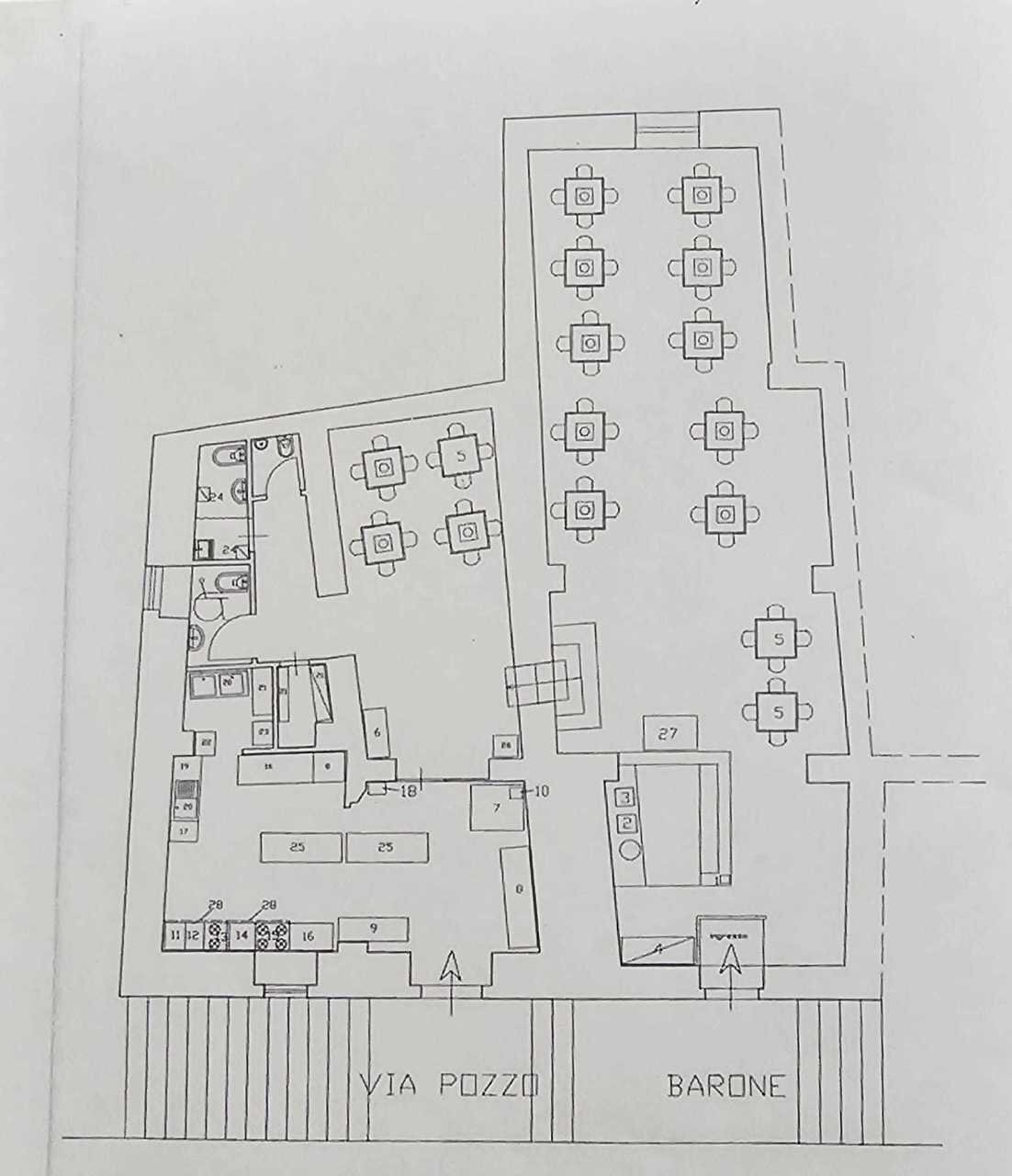 planimetria - Ristorante Via Pozzo Barone 30, Modica - planimetria 1