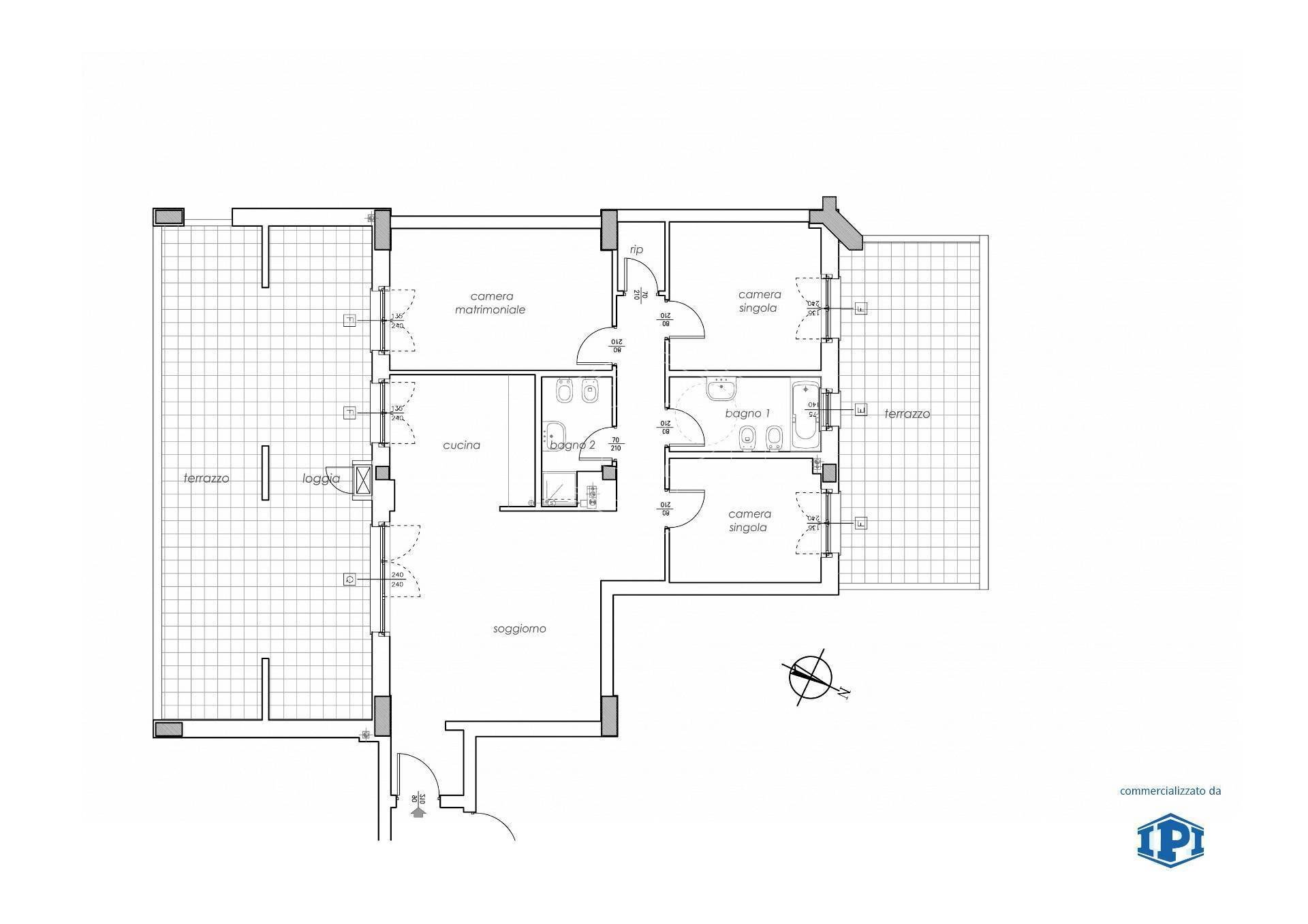 Appartamento Via Luigi Cibrario, Genova (zona Sestri Ponente) - planimetria 1