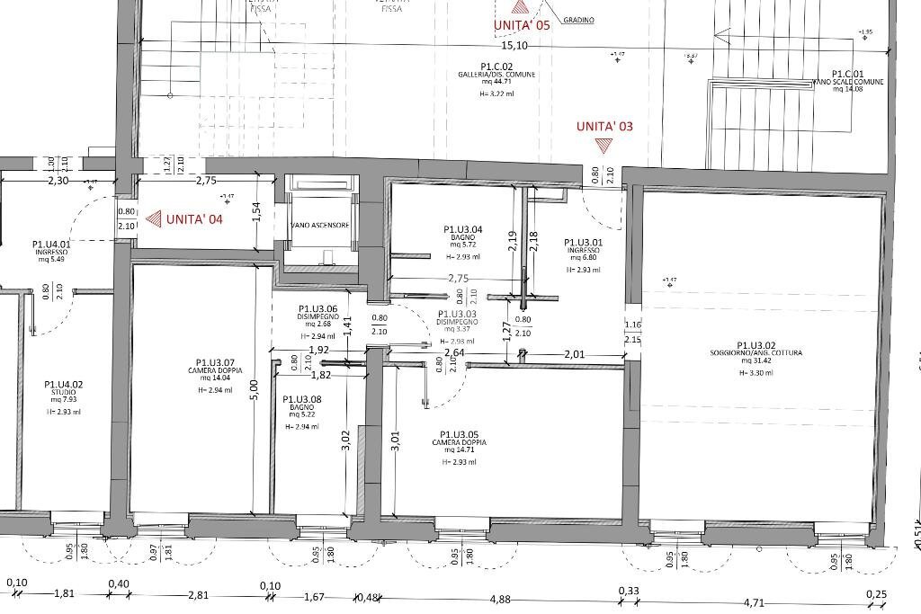 Trilocale Via Cesare Battisti, Carpi - planimetria 1