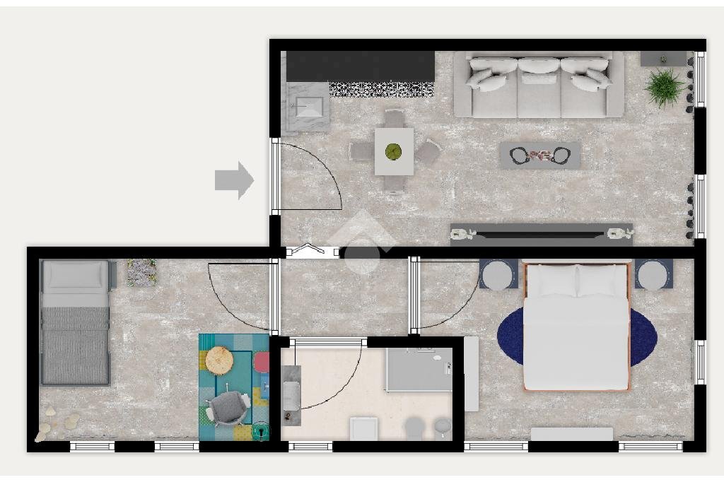 Three-room apartment Via Fratelli Caprotti, Magenta - floor plans 1