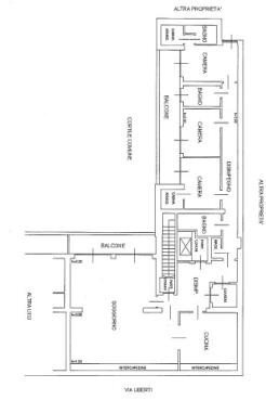 Four-room apartment via Giulio Uberti, Milano - floor plans 1
