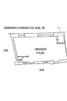 Negozio via Vittorio Emanuele II, Borgo Ticino - planimetria 1