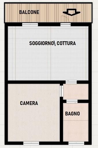 Bilocale vicolo Cantone, 4, Pregnana Milanese - planimetria 1