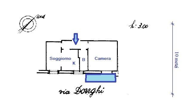 Two-room apartment via Donghi, 50, Genova (neighborhood Marassi) - floor plans 1