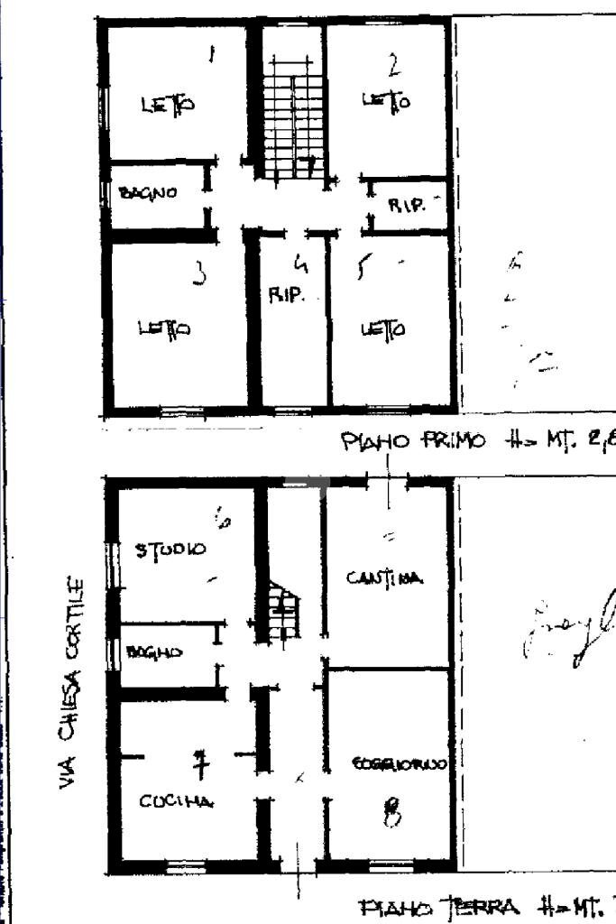 Semi-detached house Via Chiesa di Cortile, Carpi - floor plans 1