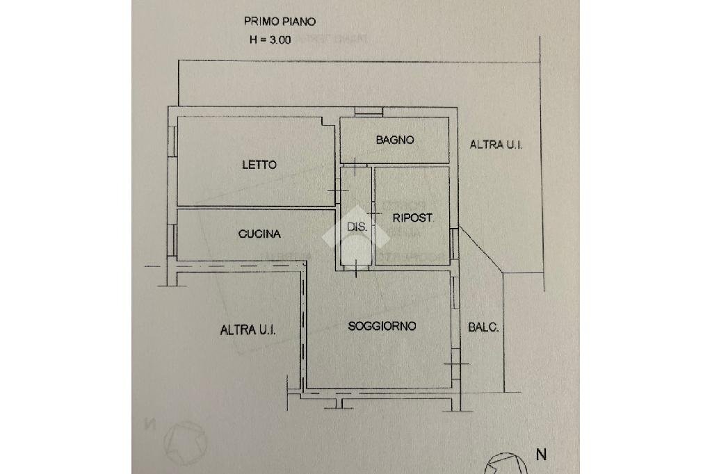 Trilocale Via Bastia, Conselice - planimetria 1