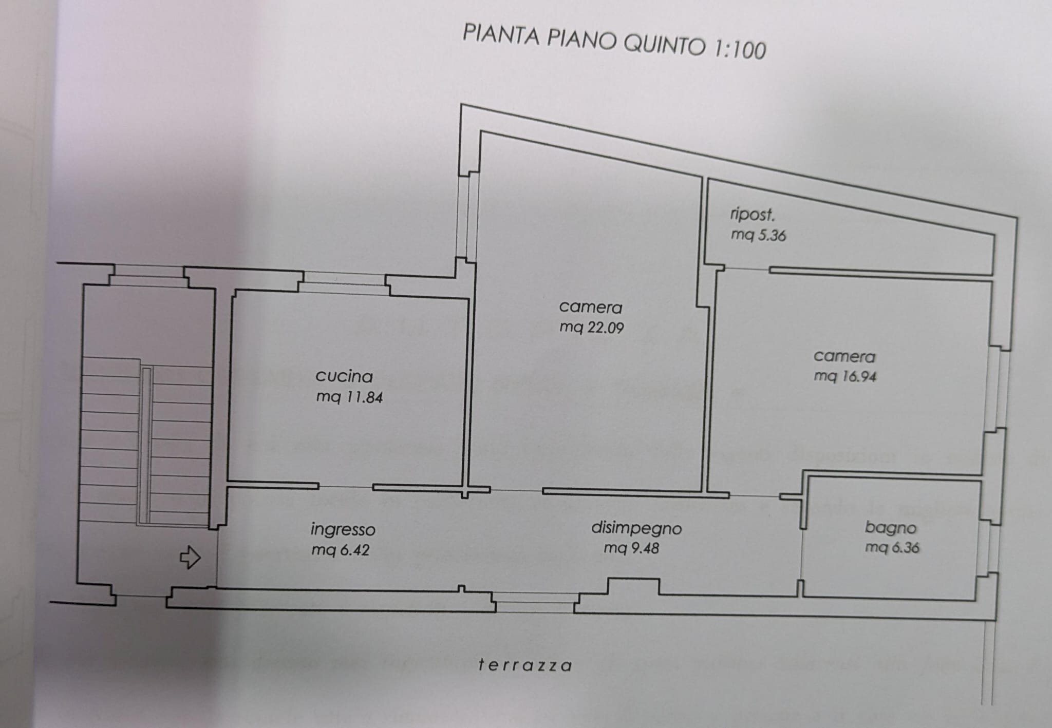 Three-room apartment Via Dante Alighieri 22, Isernia, Italia, 22, Isernia - floor plans 1
