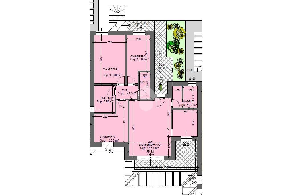 Four-room apartment Madonna della provvidenza, Castelfranco Emilia - floor plans 1