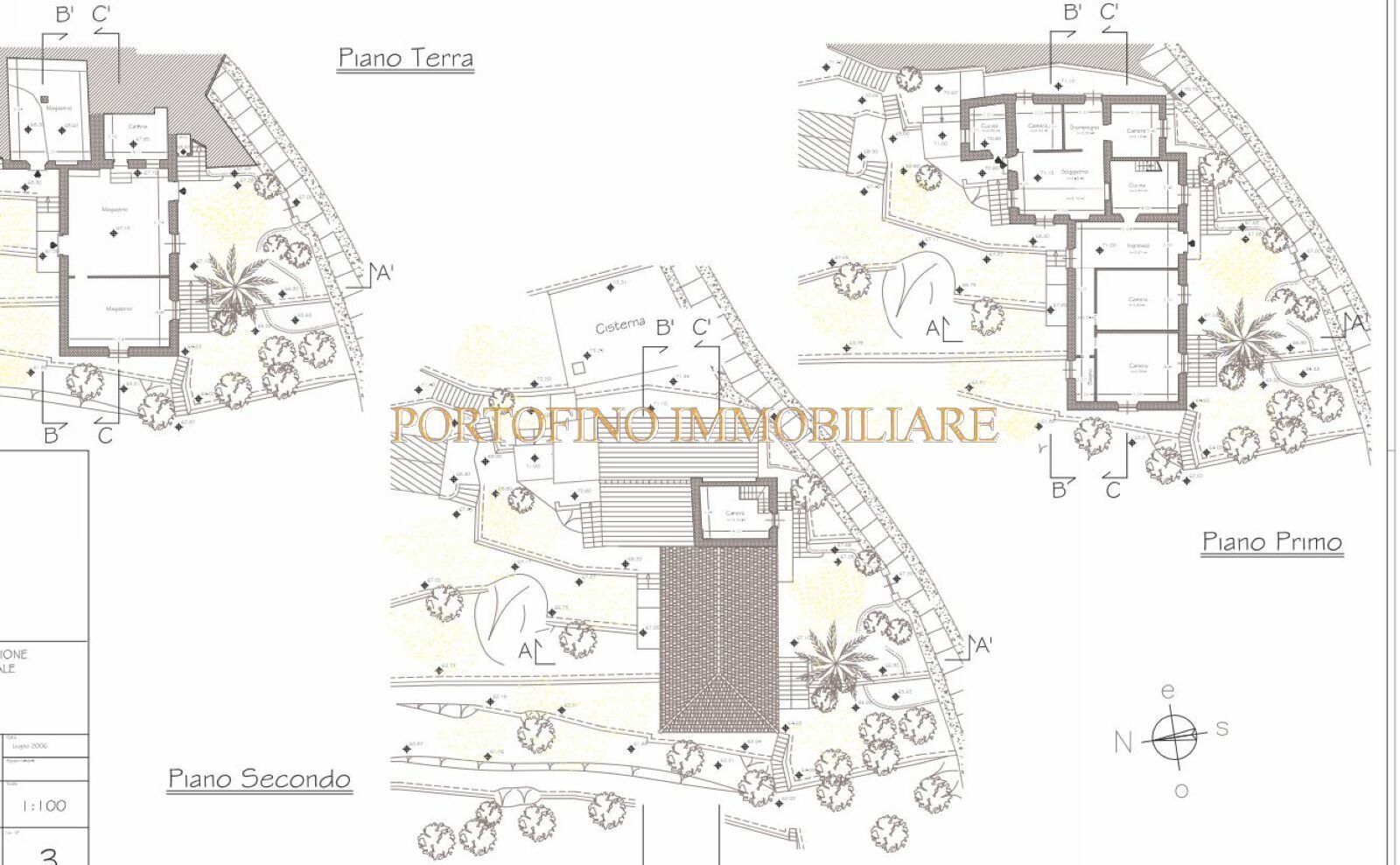 Villa piazza 27 Dicembre, Zoagli - floor plans 1