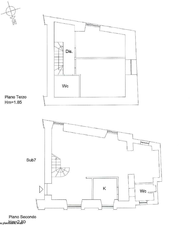 plnm  2 e 3 piano - Four-room apartment via borgo santa lucia, 63, Guarcino - floor plans 1